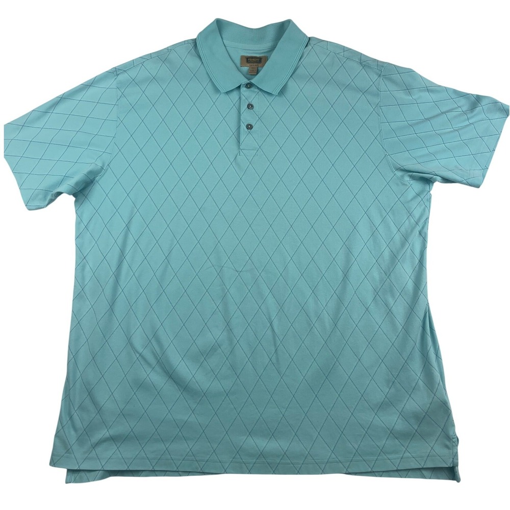 The Foundry Supply Co Mens 3XLT‎ Quick Dri Argyle Polo Shirt Pima Cotton 00829